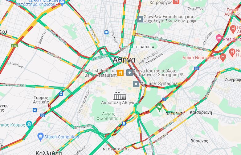 Κίνηση: Μποτιλιάρισμα στον Κηφισό και στο κέντρο – Καθυστερήσεις και στην Αττική οδό