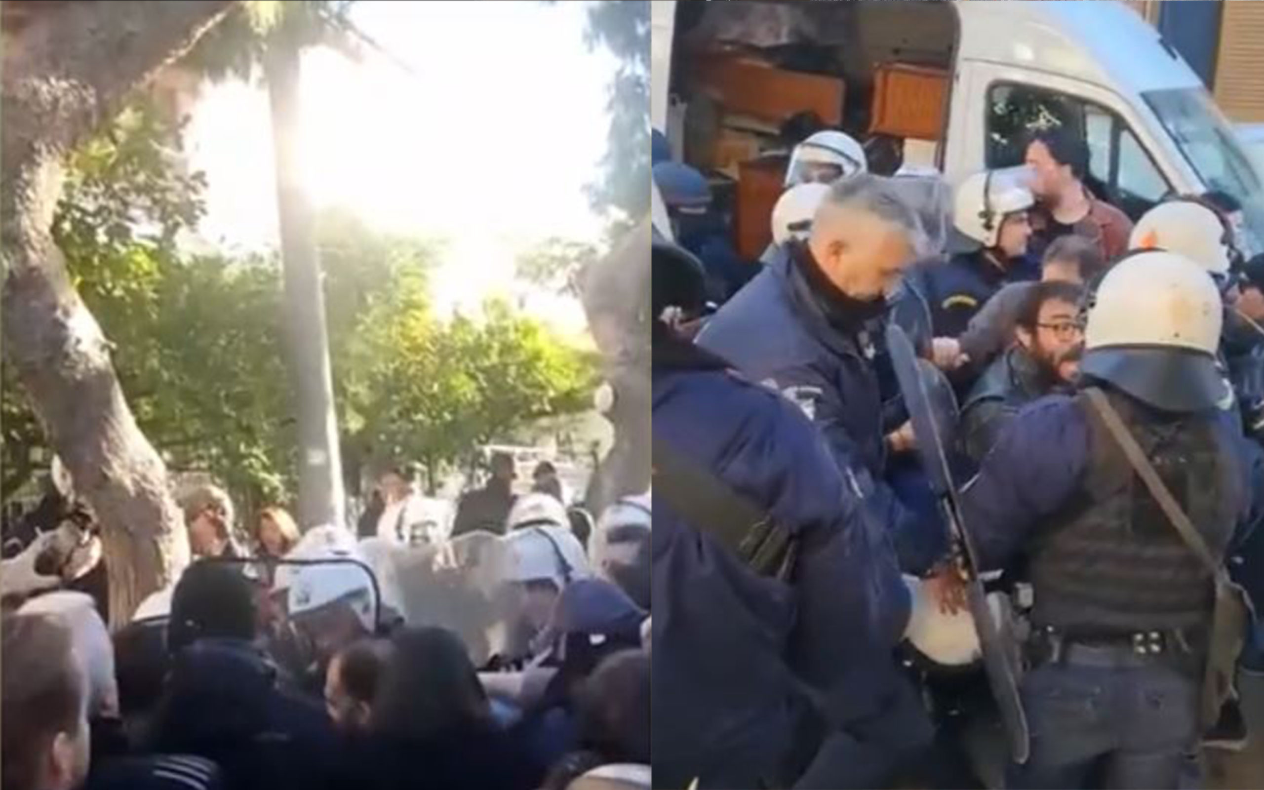 Ένταση στα Πετράλωνα – Με ΜΑΤ η έξωση μητέρας και του γιου της με αναπηρία