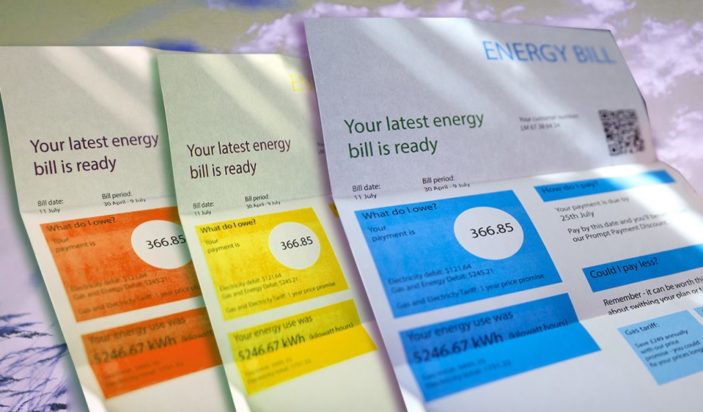 χρωματιστά τιμολόγια ρεύματος