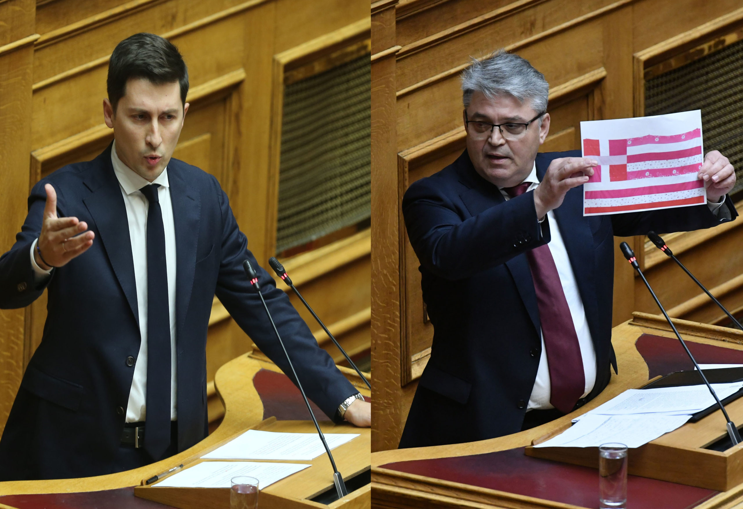 Βουλή: Άγρια κόντρα Χρηστίδη-Νατσιού για την ροζ σημαία – Οι «ψεκασμένες αντιλήψεις» και ο «ανιστόρητος»
