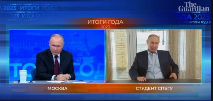 Πούτιν: Σόου στην τελευταία συνέντευξη του χρόνου – Μίλησε με τον εαυτό του – Αγνόησε τις αντιπολιτευτικές ερωτήσεις