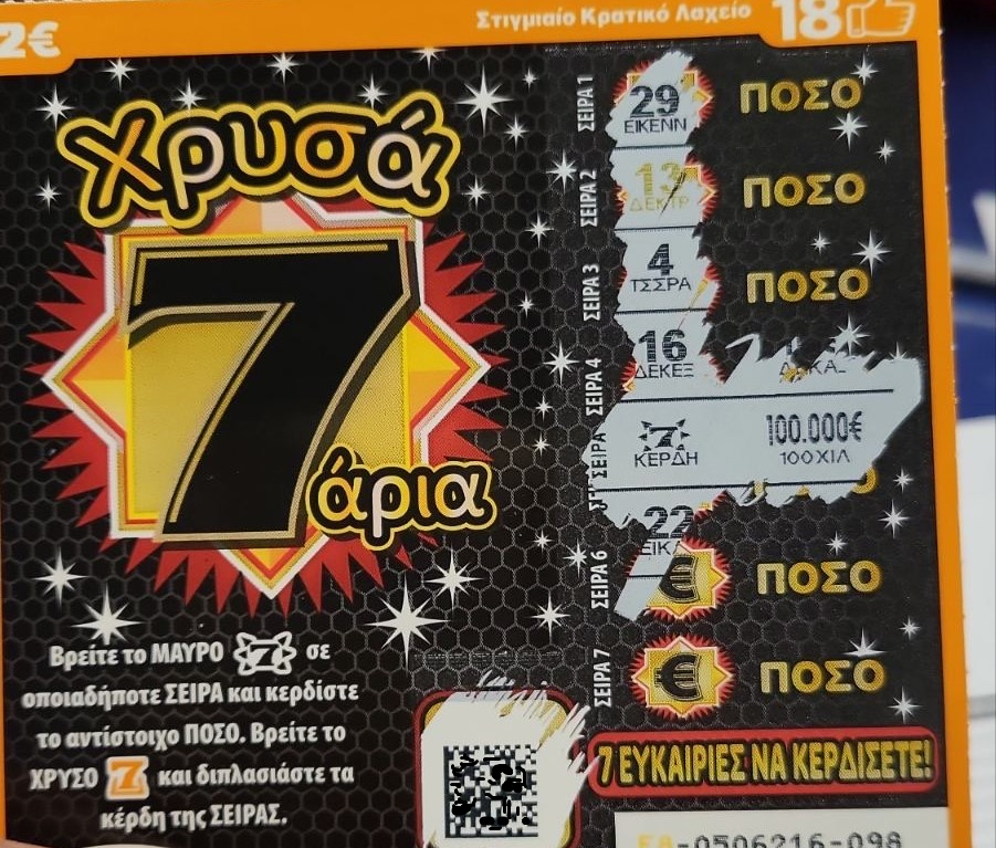ΣΚΡΑΤΣ: Κέρδισε 100.000 ευρώ στο παιχνίδι «ΧΡΥΣΑ ΕΦΤΑΡΙΑ» – Σε κατάστημα ΟΠΑΠ της Καρδίτσας ο μεγάλος τυχερός
