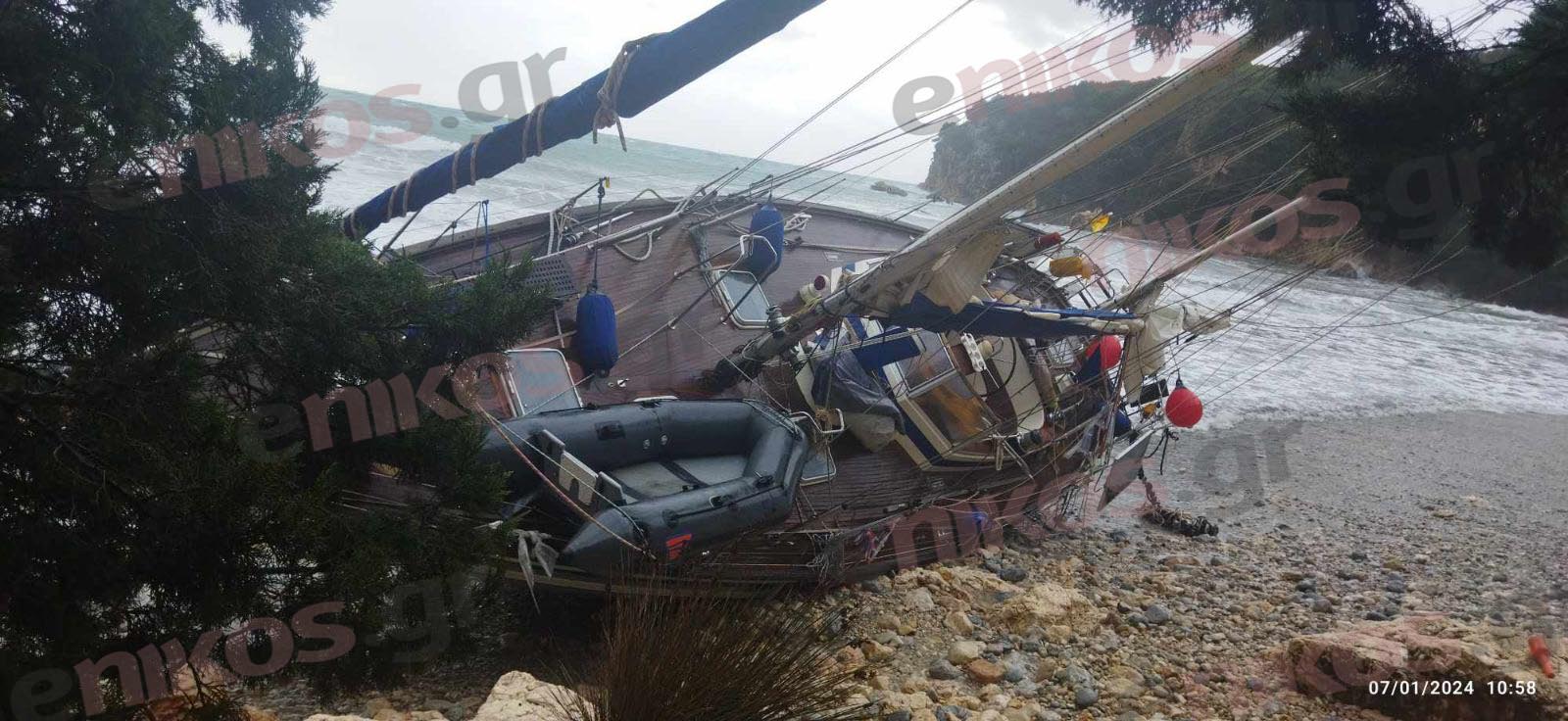Προσάραξη σκάφους στην Πάργα