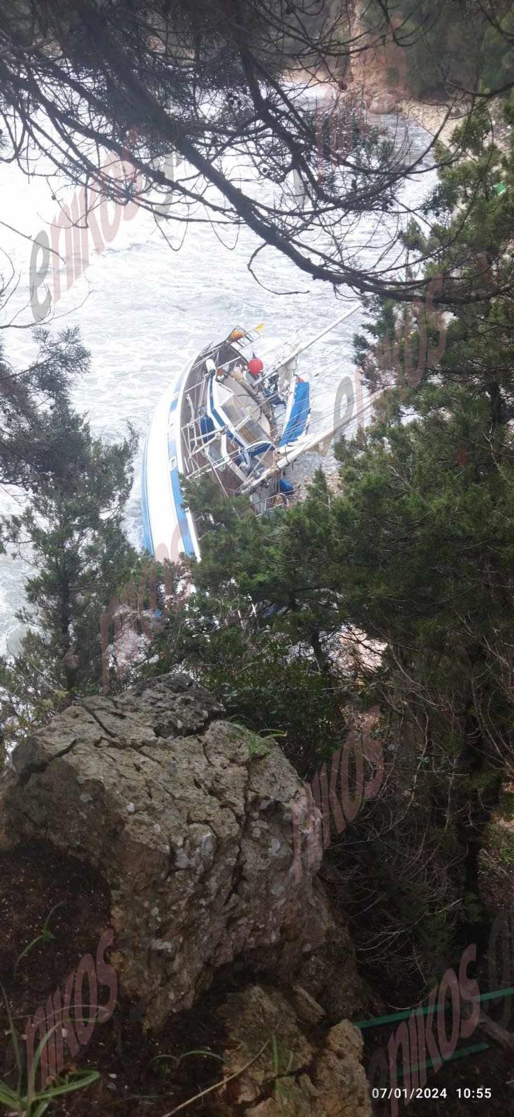 Προσάραξη ιστιοφόρου σκάφους στην Πάργα