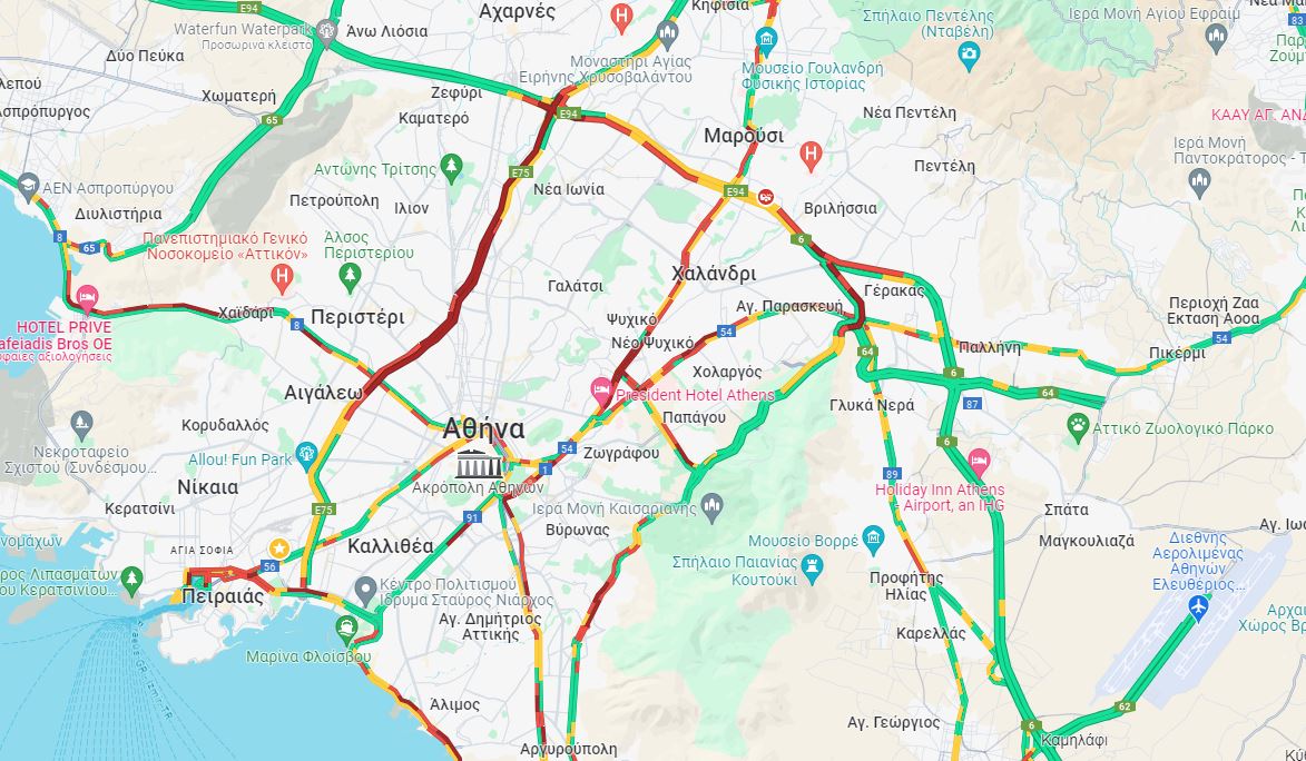 LIVE η κίνηση: «Βροχή» τα προβλήματα στους δρόμους – Στο «κόκκινο» ο Κηφισός