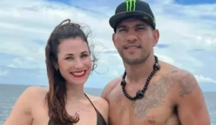 O Alex Pereira και η πρώην αρραβωνιαστικιά του Merle Christine.