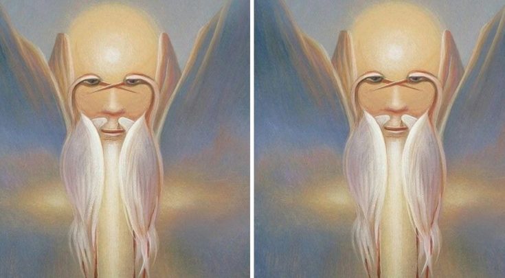 Τεστ προσωπικότητας οπτική ψευδαίσθηση πουλιά βουνά άνδρας με μούσι