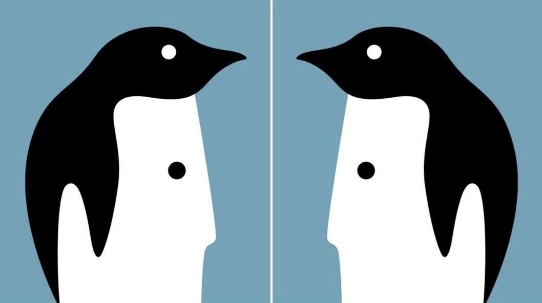 Τεστ προσωπικότητα Οπτική ψευδαίσθηση άνδρας πινγκουίνος