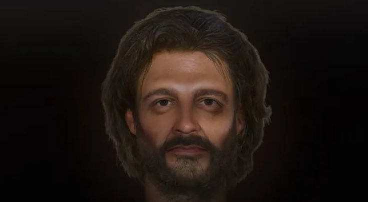 Η τελική ανακατασκευή του προσώπου ενός Ρωμαίου σκλάβου που έζησε πριν από 1.700 χρόνια στην Βρετανία.