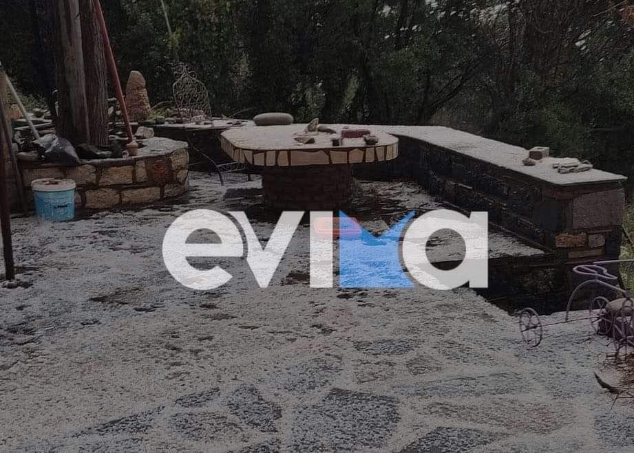 Κακοκαιρία: Έπεσαν τα πρώτα χιόνια στην Εύβοια – ΦΩΤΟ