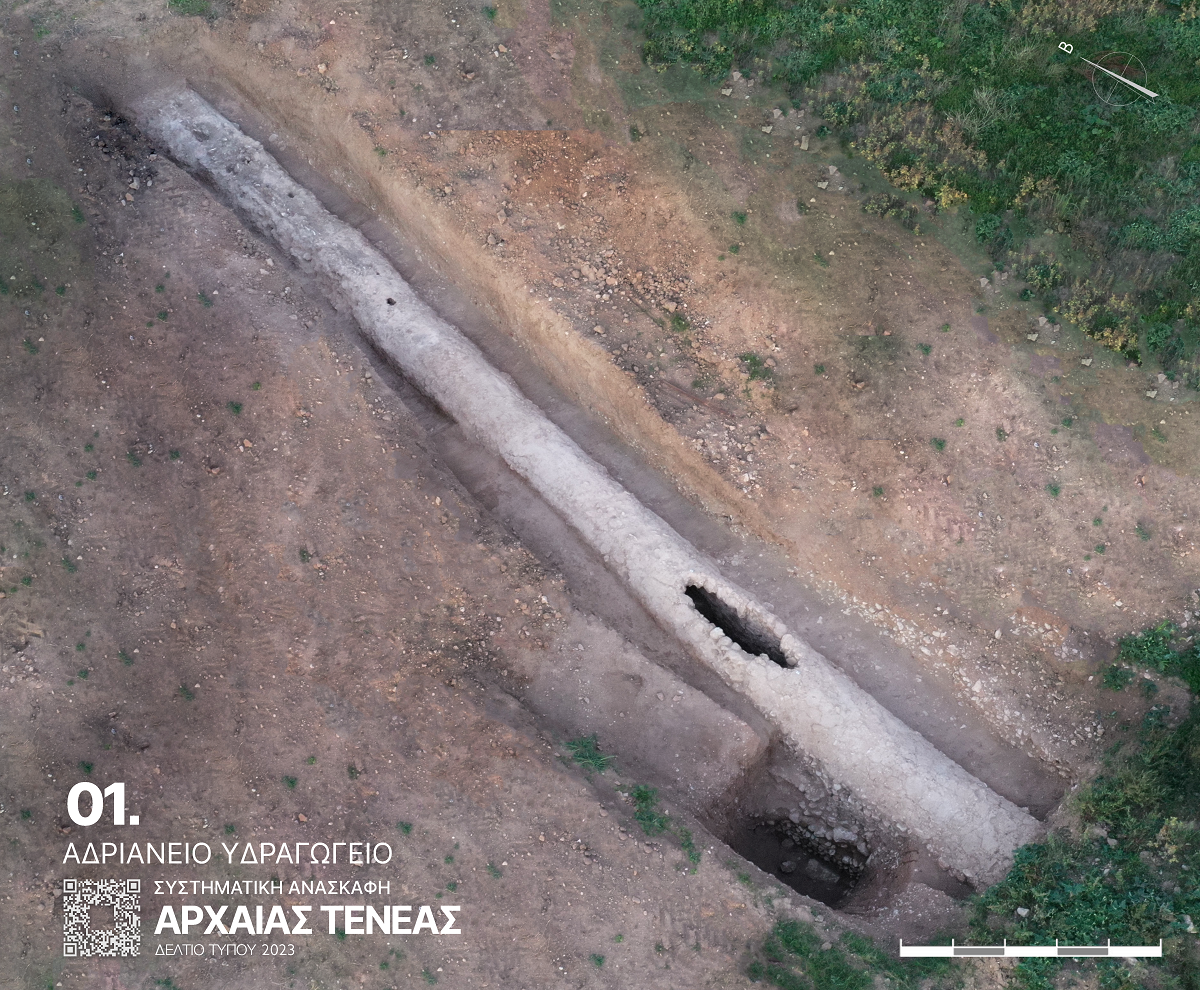 «Αρχαία Τενέα»: Αποκαλύφθηκε τμήμα του Αδριάνειου Υδραγωγείου στο Χιλιομόδι Κορινθίας – Εκπληκτικά αρχαιολογικά ευρήματα