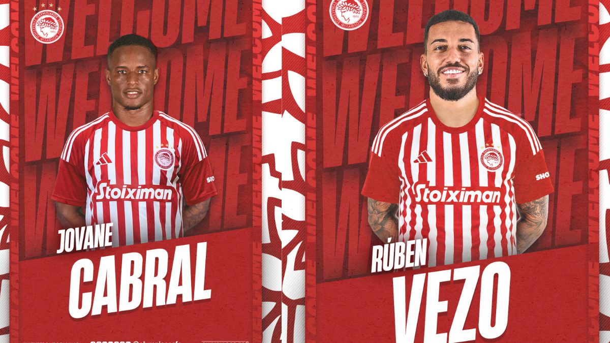 Ολυμπιακός: Ανακοίνωσε κι επίσημα τους Ζοβάνε Καμπράλ και Ρούμπεν Βέζο.