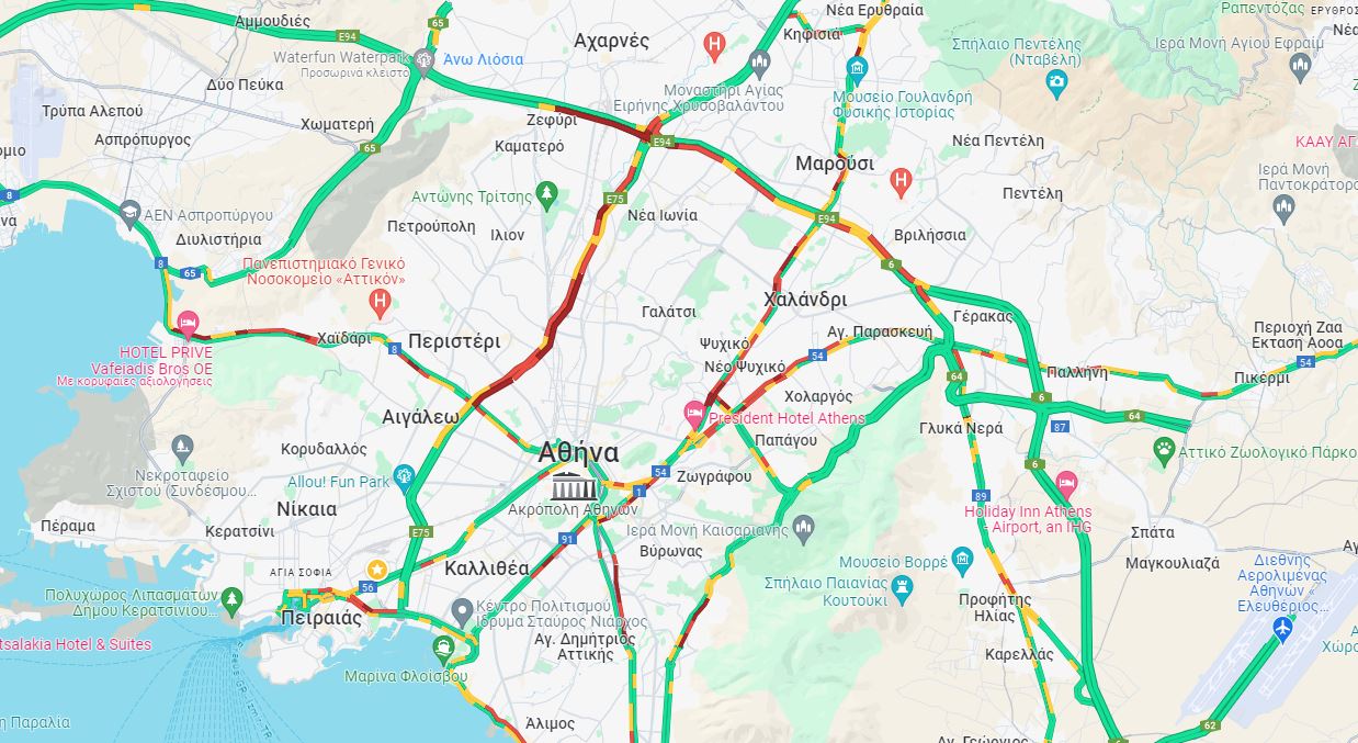 «Τσαγκαροδευτέρα» με κίνηση στους δρόμους – Δείτε LIVE πού έχει μποτιλιάρισμα
