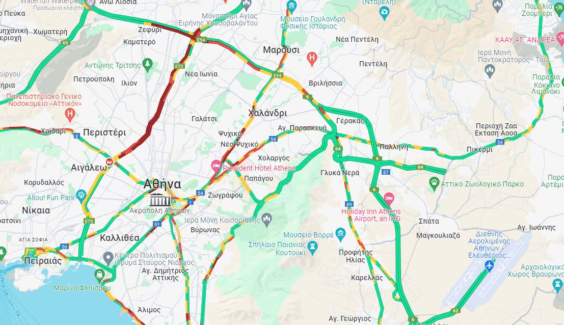LIVE η κίνηση: Της… υπομονής ο Κηφισός και η Κηφισίας – Καθυστερήσεις 30 λεπτών στην Αττική Οδό