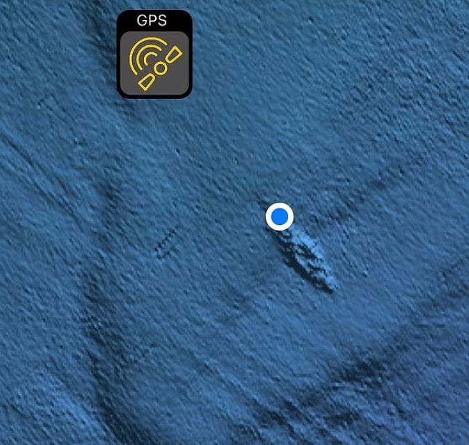 Δορυφορική φωτογραφία δείχνει ακριβώς το σημείο στο οποίο βρίσκεται το ναυάγιο.