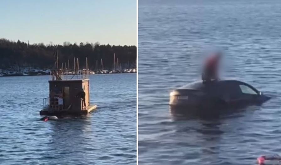 Νορβηγία: Δύο επιβάτες αυτοκινήτου σώθηκαν χάρη σε επιπλέουσα σάουνα στο φιορδ του Όσλο