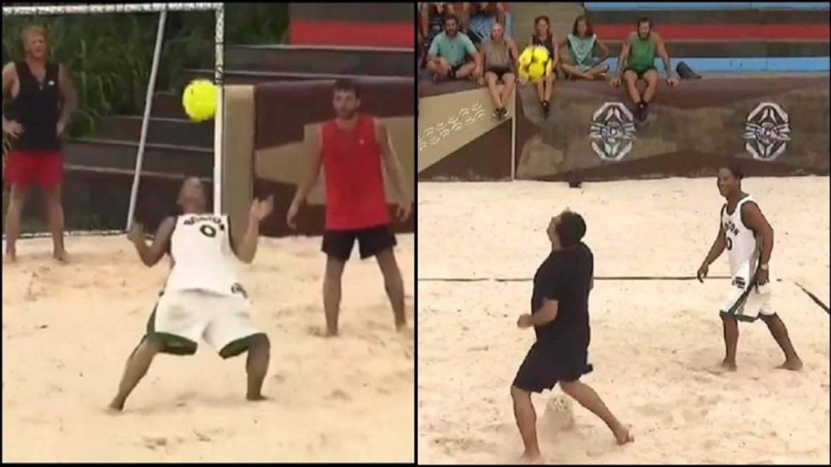 Survivor: Ο Ροναλντίνιο μπήκε στο Survivor κι έβαλε ένα φανταστικό γκολ με ανάποδο ψαλίδι – ΒΙΝΤΕΟ