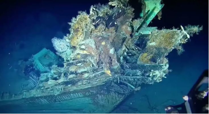 Άποψη του ναυαγίου όπως την έδωσε στην δημοσιότητα το Πολεμικό Ναυτικό της Κολομβίας.