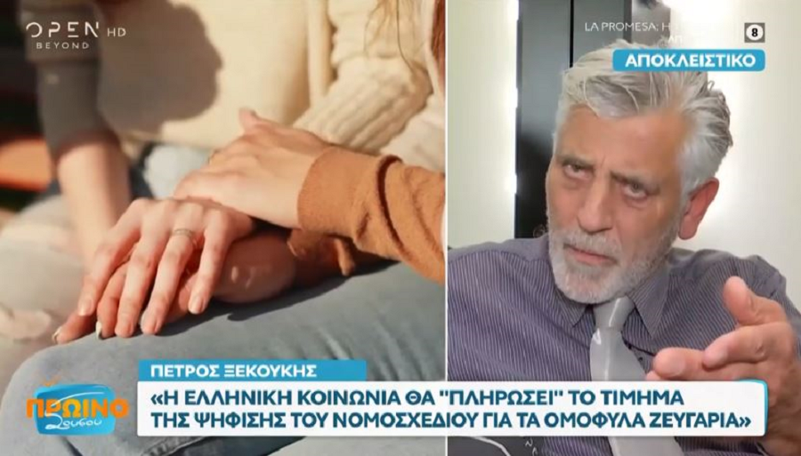 Πέτρος Ξεκούκης: Το νομοσχέδιο για τα ομόφυλα ζευγάρια ήταν ένα λάθος που θα το πληρώσει η ελληνική κοινωνία