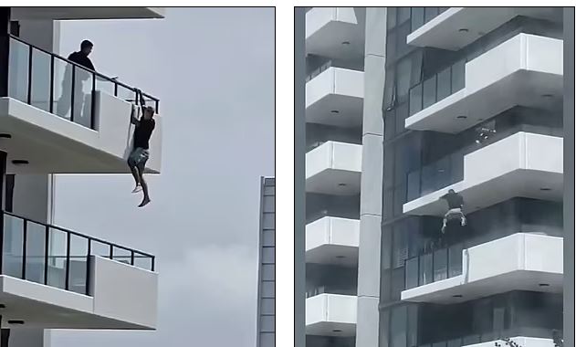 Βίντεο: Πήδηξε από τον πέμπτο όροφο σε πισίνα για να αποφύγει τους αστυνομικούς