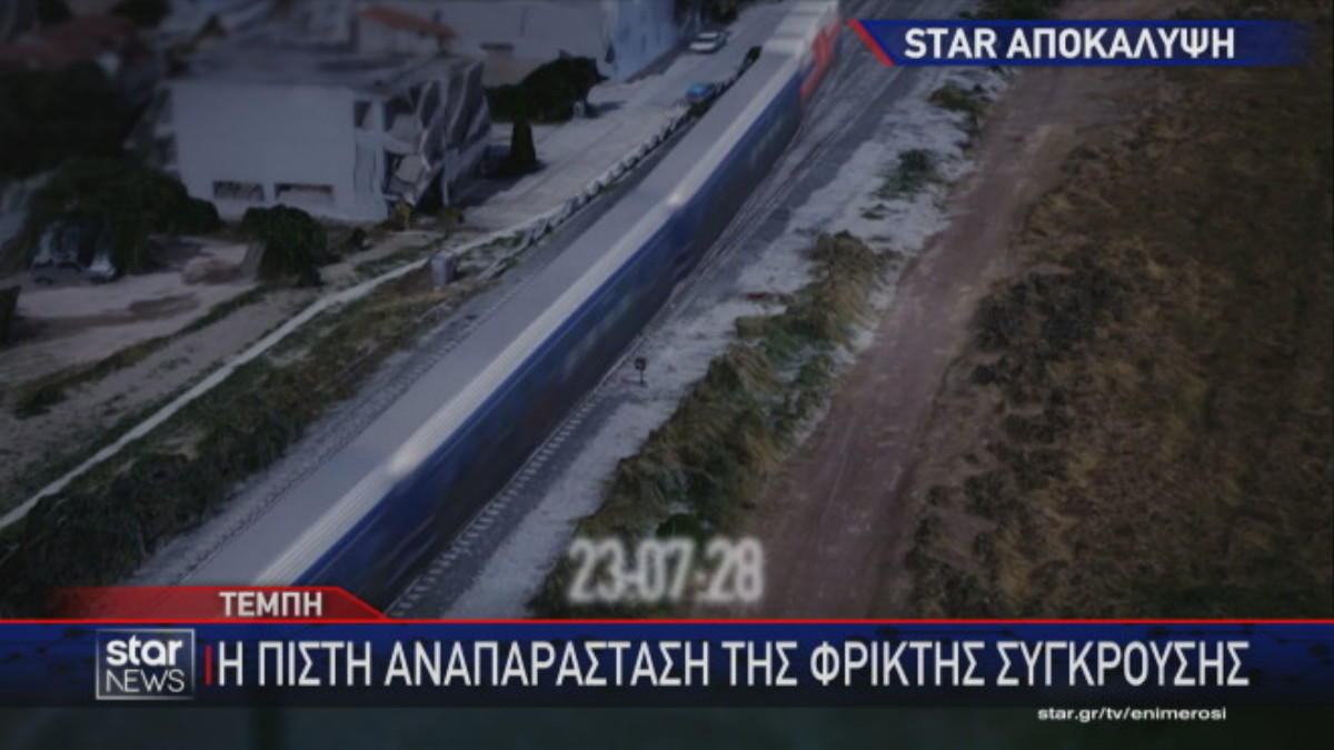 Τέμπη: Το βίντεο με την αναπαράσταση του φρικτού δυστυχήματος