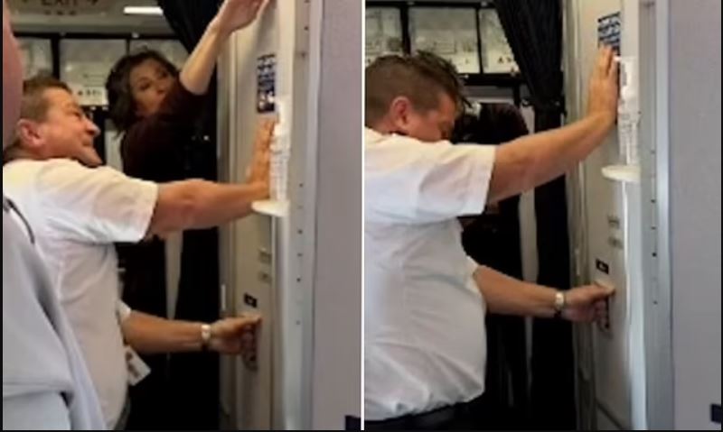 Βίντεο: Εγκλωβίστηκε στην τουαλέτα αεροπλάνου για 35 λεπτά – Ο πιλότος αναγκάστηκε να σπάσει την πόρτα