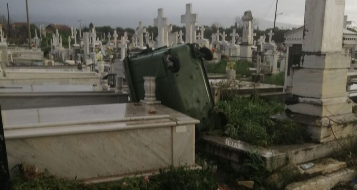 Ανεμοστρόβιλος «χτύπησε» στο Μεσολόγγι