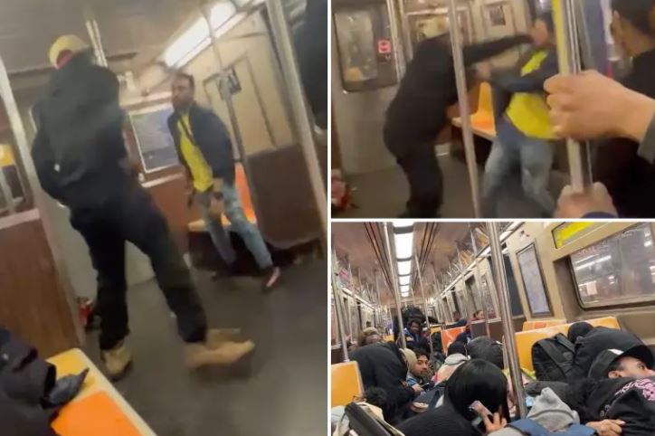 Βίντεο: Καβγάς μέσα στο μετρό λίγο πριν πέσουν πυροβολισμοί