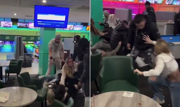 Βίντεο: Άγριος καβγάς σε αίθουσα μπόουλινγκ