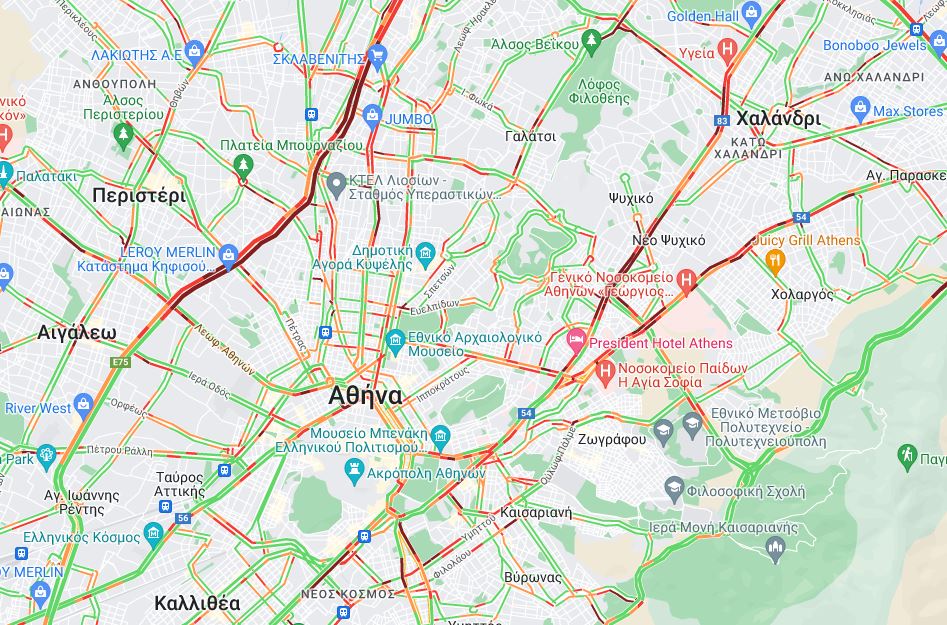 Κίνηση: «Κόλαση» στον Κηφισό – Μεγάλες καθυστερήσεις σε Αττική Οδό και Μεσογείων