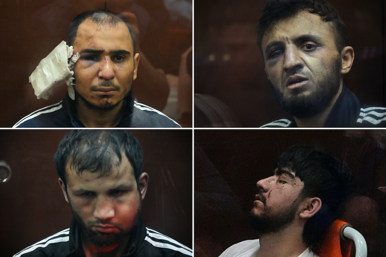 Μακελειό στη Μόσχα: Προφυλακιστέοι οι 4 φερόμενοι ως δράστες της τρομοκρατικής επίθεσης – Με μαυρισμένα μάτια στο δικαστήριο