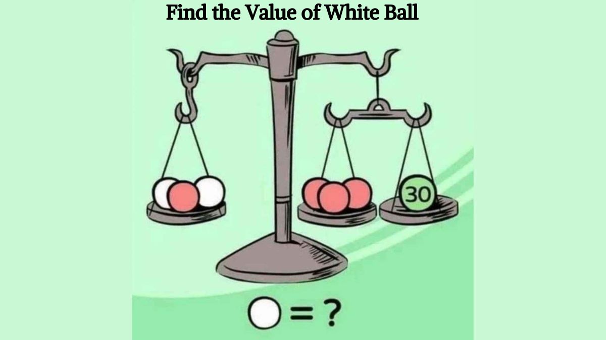 Τεστ IQ για δυνατούς λύτες: Μπορείτε να βρείτε πόσο ζυγίζει η λευκή μπάλα; Έχετε μόλις 11 δευτερόλεπτα