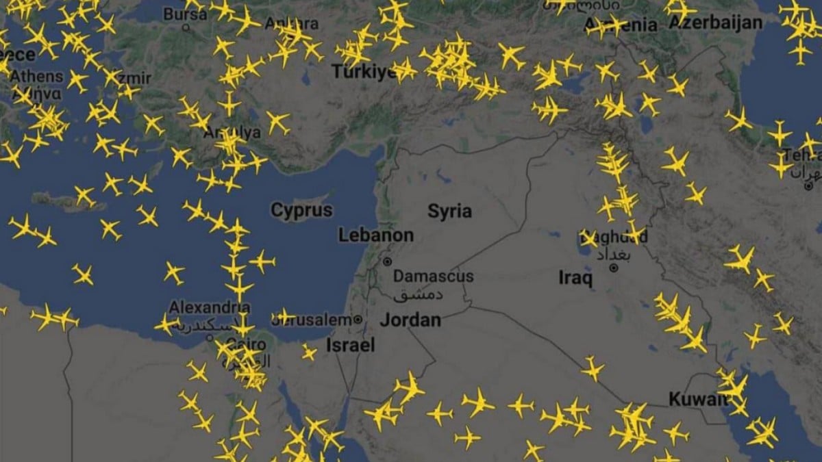 Επίθεση Ιράν σε Ισραήλ: Κανένα αεροπλάνο δεν πετάει στη Μέση Ανατολή – ΦΩΤΟ