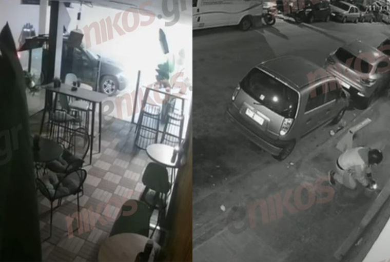 Βίντεο ντοκουμέντα από τις επιθέσεις σε βενζινάδικο στον Πειραιά και σε κάβα στην Καλλιθέα