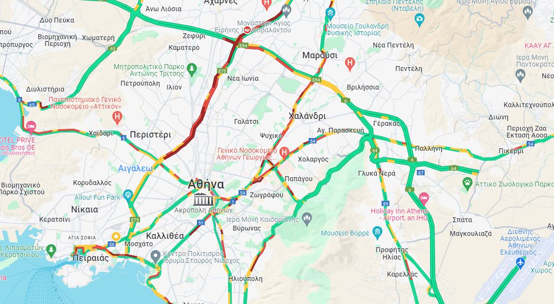 Κίνηση: Αυξημένη σε Κηφισό και Κηφισίας – Δείτε LIVE πού αλλού υπάρχουν προβλήματα