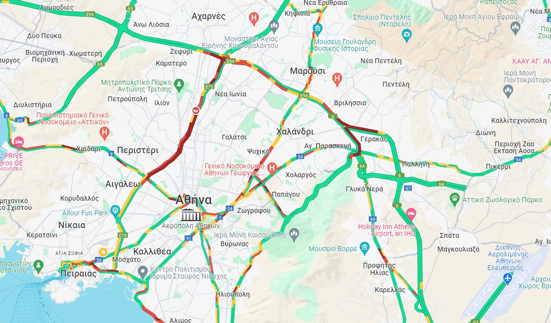 LIVE η κίνηση: Ταλαιπωρία σε Αθηνών – Λαμίας, Κηφισό και Κηφισίας – Καθυστερήσεις 25 λεπτών στην Αττική Οδό