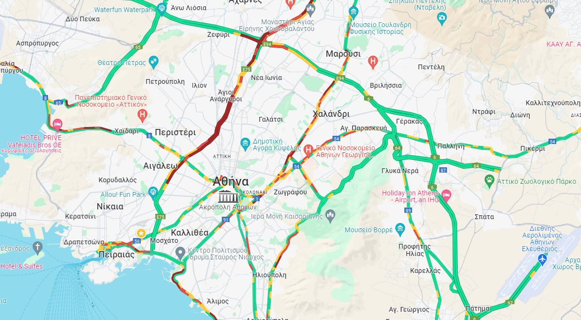 LIVE η κίνηση: Μετ’ εμποδίων η κυκλοφορία στην Αθηνών – Λαμίας – Καθυστερήσεις 15 λεπτών στην Αττική Οδό