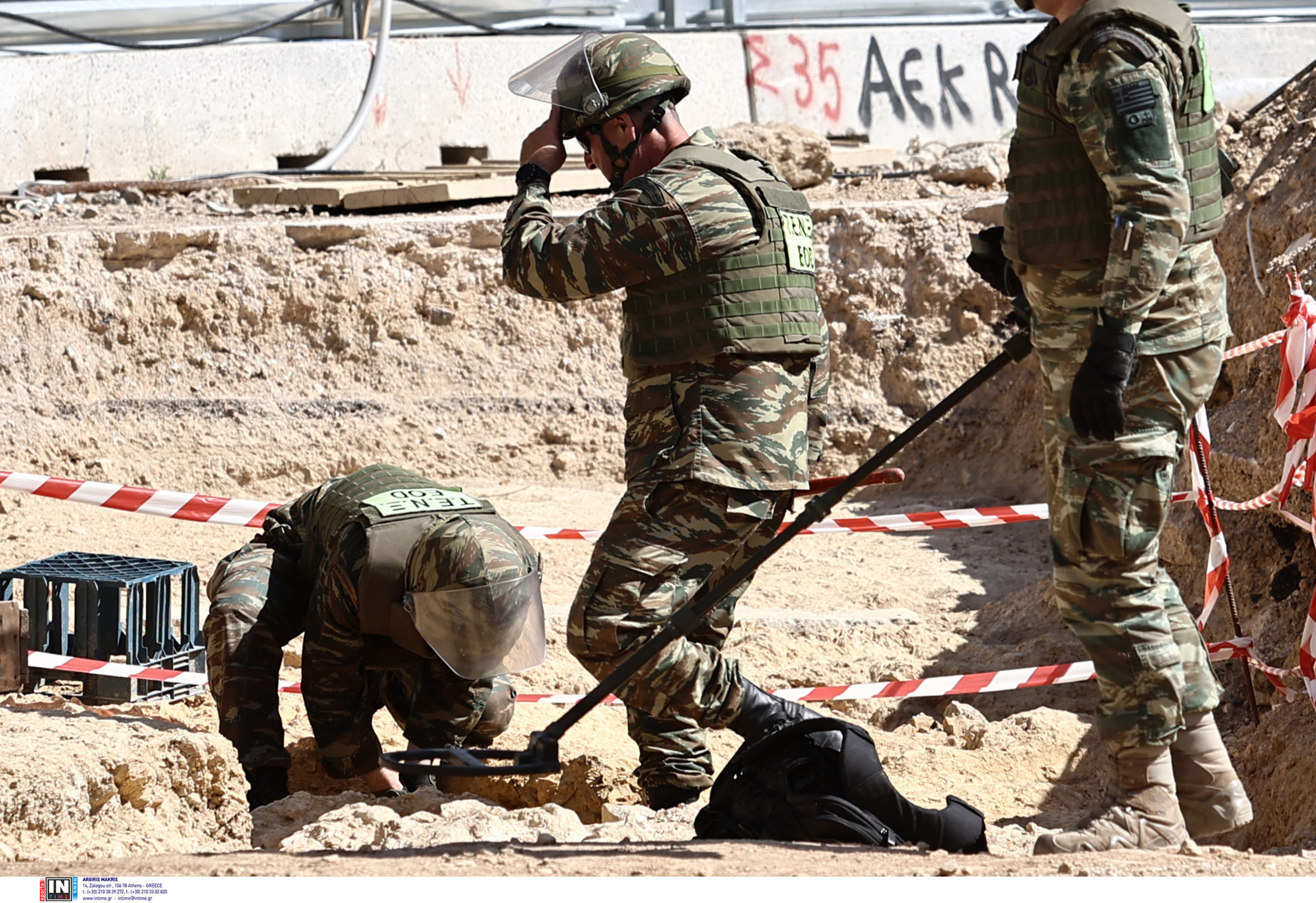 Κυψέλη: Πυροτεχνουργοί του Στρατού εξουδετέρωσαν την οβίδα του Β’ Παγκοσμίου Πολέμου – ΦΩΤΟ