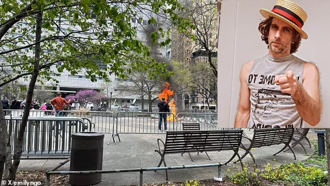 άνδρας αυτοπυρπολήθηκε έξω από τη δίκη Τραμπ