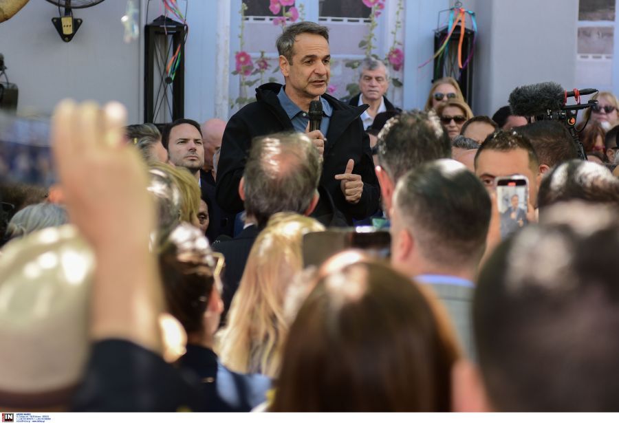 Μητσοτάκης από Άγιο Δημήτριο: Στέλνουμε ένα μήνυμα συσπείρωσης και νίκης ενόψει των ευρωεκλογών