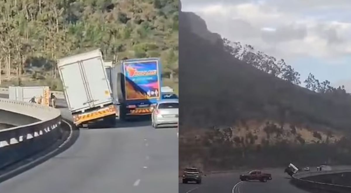 Οχήματα παρασύρονται από ισχυρούς ανέμους και πέφτουν στο κενό από γέφυρα – ΒΙΝΤΕΟ