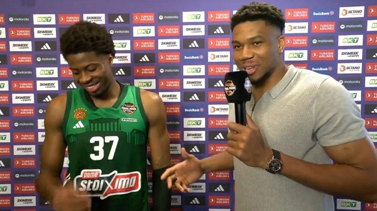 Euroleague: O Γιάννης Αντετοκούνμπο σε ρόλο ρεπόρτερ – Πήρε συνέντευξη από τον αδερφό του, Κώστα – ΒΙΝΤΕΟ
