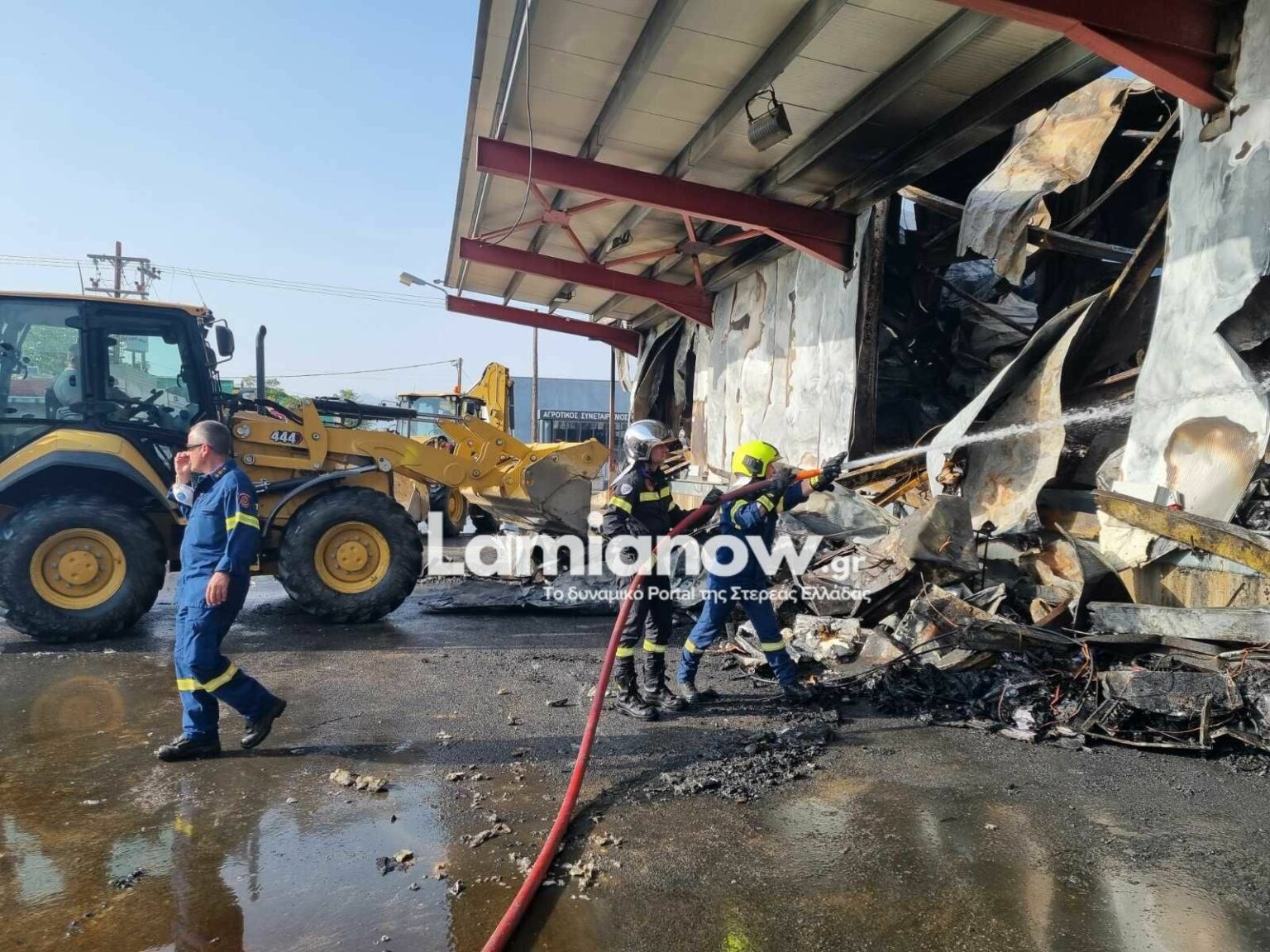 Λαμία- φωτιά- εργοστάσιο