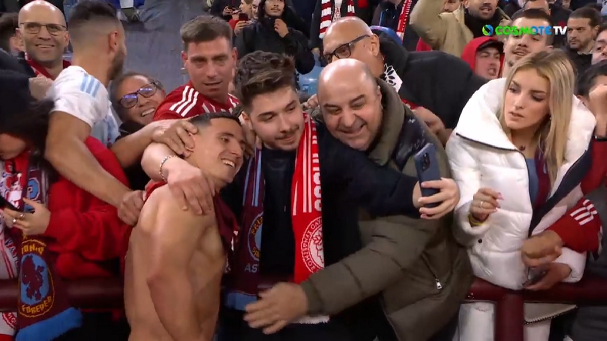 Ολυμπιακός: Στην κερκίδα των φίλων των Πειραιωτών και ο Μάρκος Σεφερλής – ΒΙΝΤΕΟ