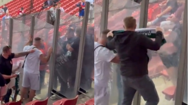 Ολυμπιακός – Άστον Βίλα: Ένταση στις κερκίδες του «Γ. Καραϊσκάκης» – Άγγλοι οπαδοί εμφανίστηκαν με κασκόλ του Παναθηναϊκού