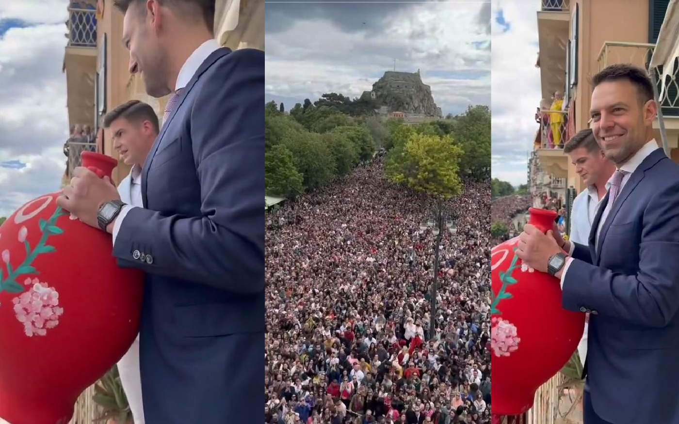 Κασσελάκης: Τίμησε μαζί με τον Τάιλερ το έθιμο των μπότηδων στην Κέρκυρα – Το βίντεο στο TikTok