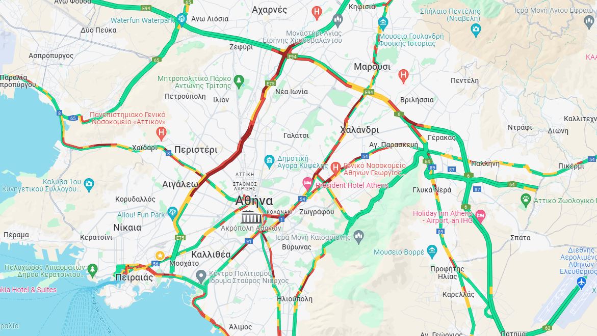 LIVE η κίνηση: Τα σχολεία άνοιξαν, τα προβλήματα επέστρεψαν – Μποτιλιάρισμα στον Κηφισό και στο κέντρο της Αθήνας