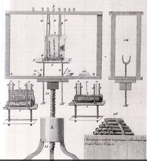 Ο Πάατζιο έφτιαξε την μηχανή για να ξετυλίξει τους παπύρους, αλλά οι περισσότεροι καταστράφηκαν 