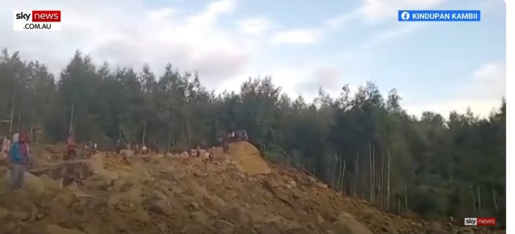 Παπούα Νέα Γουινέα κατολίσθηση