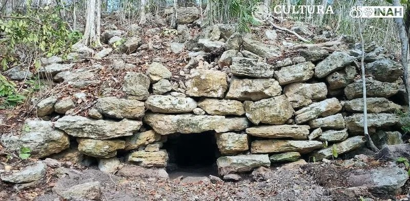 H εκβολή της σήραγγας απορροής. Φώτο: INAH/Vitan Vujanović